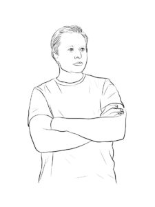 Elon Musk coloring page