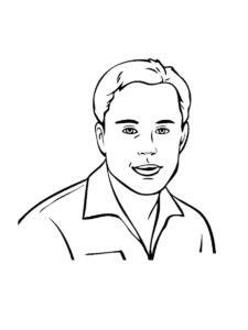 Elon Musk coloring page