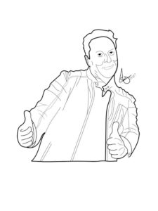 Elon Musk coloring page