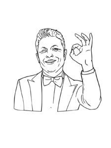 Elon Musk coloring page