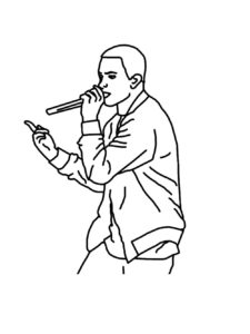 Eminem coloring page