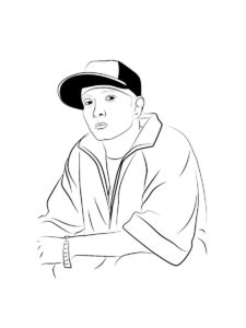 Eminem coloring page