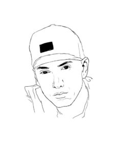 Eminem coloring page