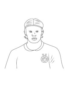 Erling Haaland coloring page