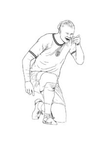 Erling Haaland coloring page