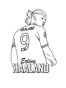 Erling Haaland coloring page