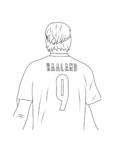 Erling Haaland coloring page