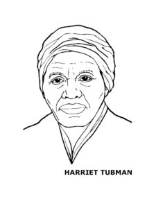 Harriet Tubman coloring page