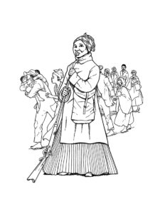 Harriet Tubman coloring page