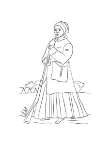 Harriet Tubman coloring page