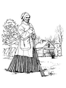 Harriet Tubman coloring page