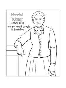 Harriet Tubman coloring page