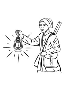 Harriet Tubman coloring page