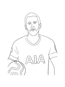 Harry Kane coloring page