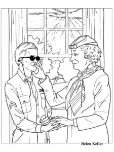 Helen Keller coloring page