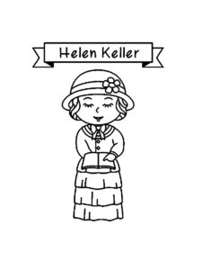 Helen Keller coloring page