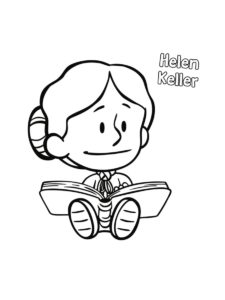 Helen Keller coloring page