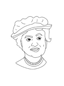 Helen Keller coloring page