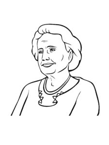 Helen Keller coloring page