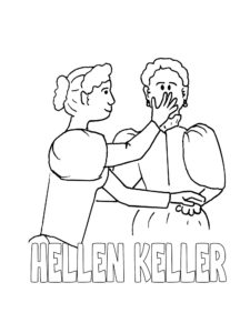 Helen Keller coloring page