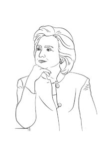 Hillary Clinton coloring page