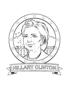 Hillary Clinton coloring page