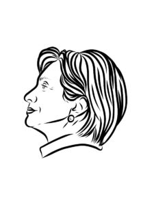 Hillary Clinton coloring page