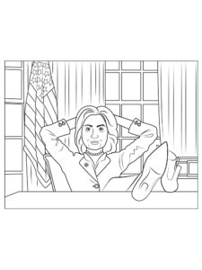 Hillary Clinton coloring page