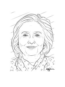 Hillary Clinton coloring page