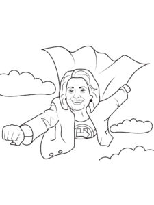 Hillary Clinton coloring page