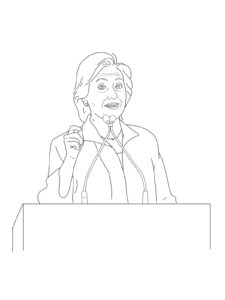 Hillary Clinton coloring page