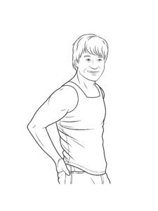 Jackie Chan coloring page