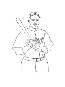 Jackie Robinson coloring page