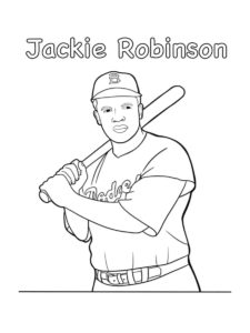 Jackie Robinson coloring page