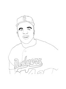 Jackie Robinson coloring page