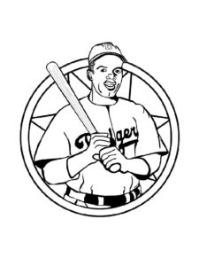 Jackie Robinson coloring page