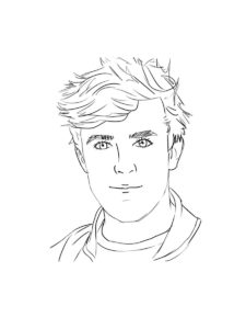 Jake Paul coloring page