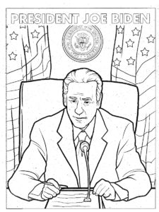 Joe Biden coloring page