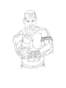 John Cena coloring page