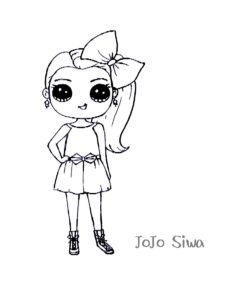 JoJo Siwa coloring page