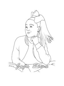 JoJo Siwa coloring page