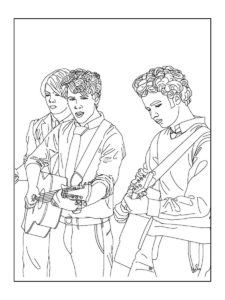 Jonas Brothers coloring page