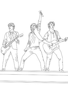 Jonas Brothers coloring page