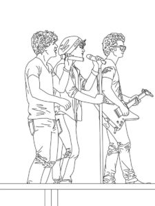 Jonas Brothers coloring page