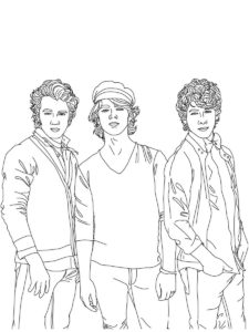 Jonas Brothers coloring page