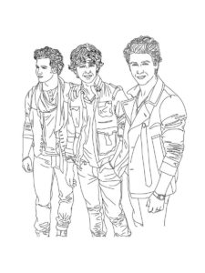 Jonas Brothers coloring page