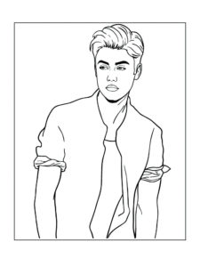 Justin Bieber coloring page