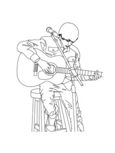 Justin Bieber coloring page