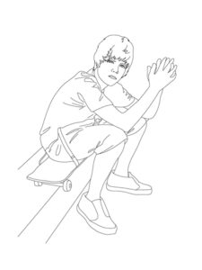 Justin Bieber coloring page