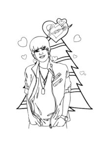 Justin Bieber coloring page